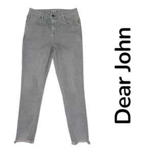 Dear John Gray High-Rise Slim Ram Hem Jeans size 29